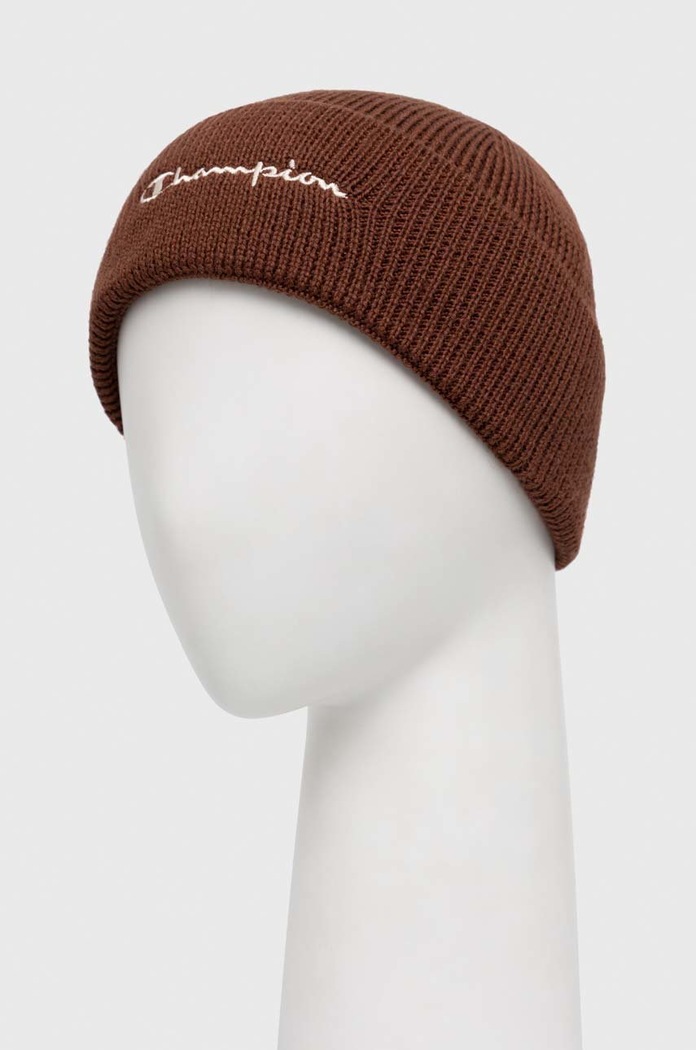 Champion czapka z domieszką wełny 805668 brązowy AW22