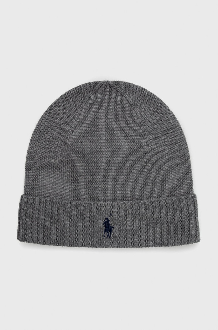 Polo Ralph Lauren Czapka wełniana szary 710886137003