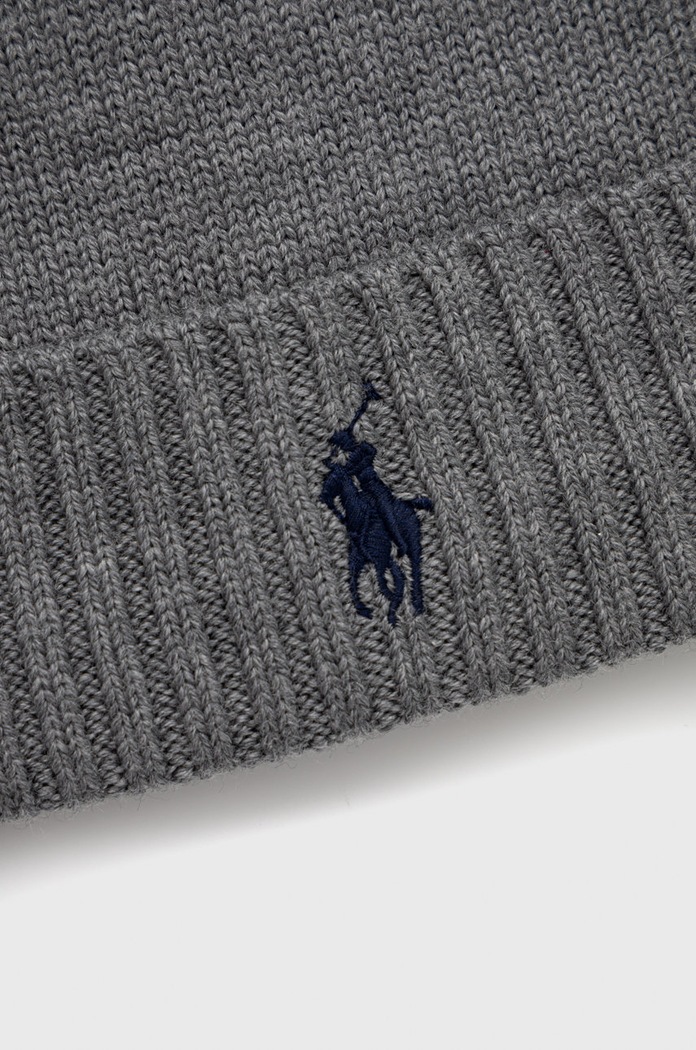 Akcesoria Polo Ralph Lauren Czapka wełniana 710886137003 szary