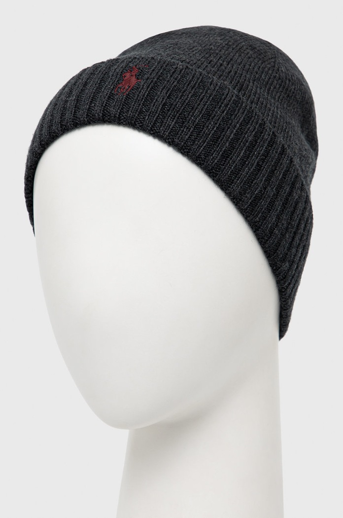 Akcesoria Polo Ralph Lauren Czapka wełniana 710886137004 szary