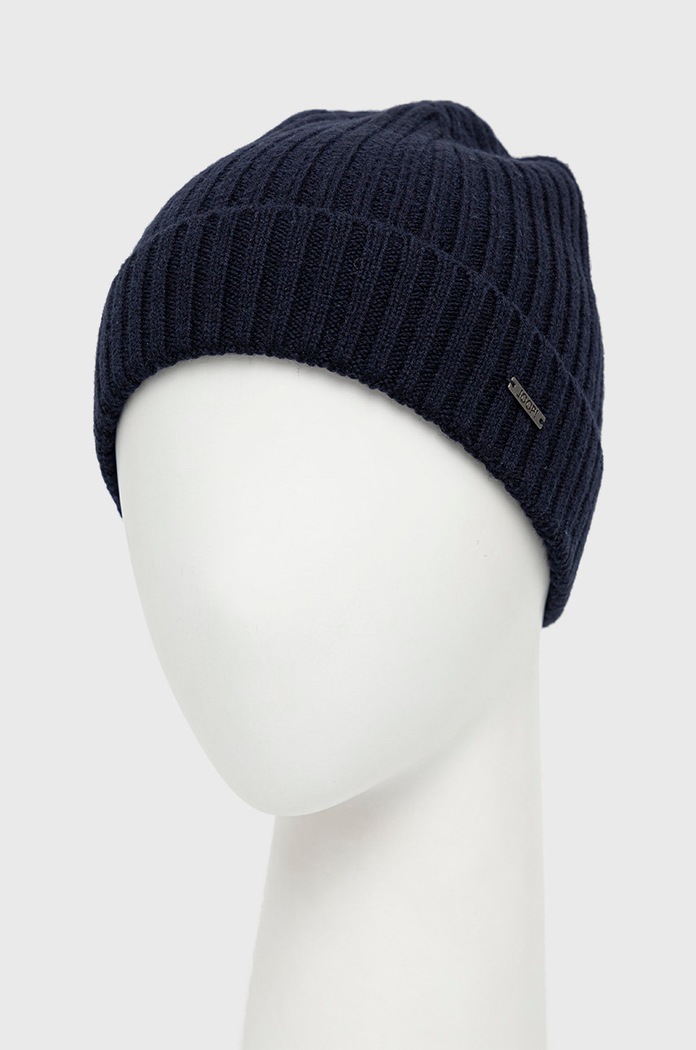 Joop! Vlněná čepice Joop! 30033196 námořnická modř AW25