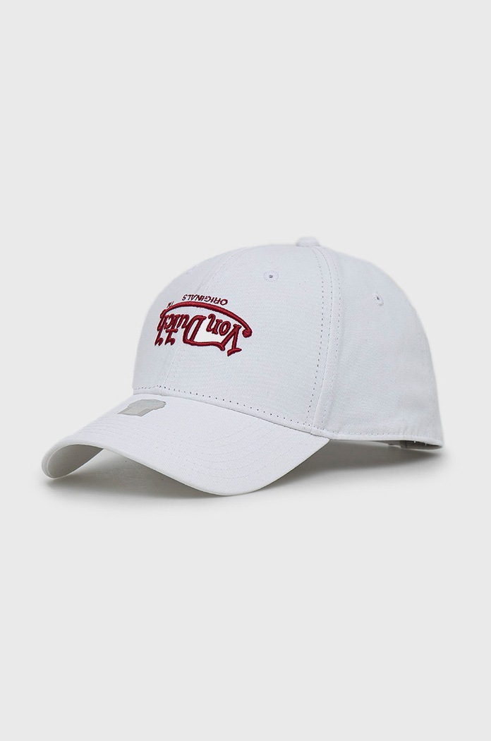 Von Dutch czapka z daszkiem bawełniana bawełna biały 7030503