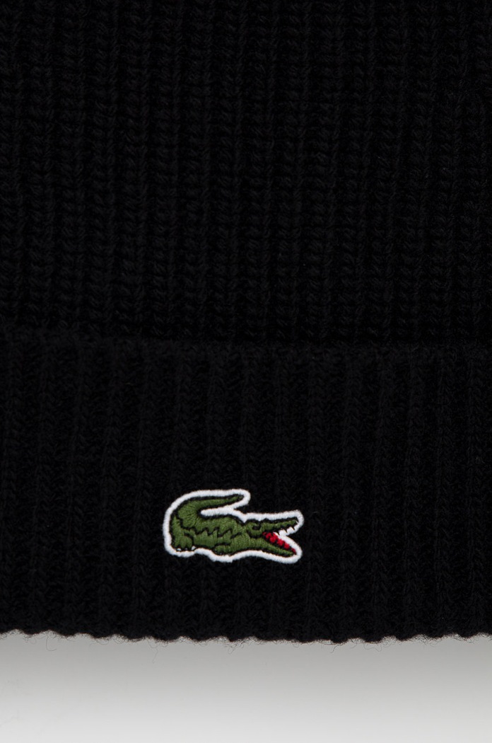 Μάλλινο σκουφί Lacoste RB9883 μαύρο AW25
