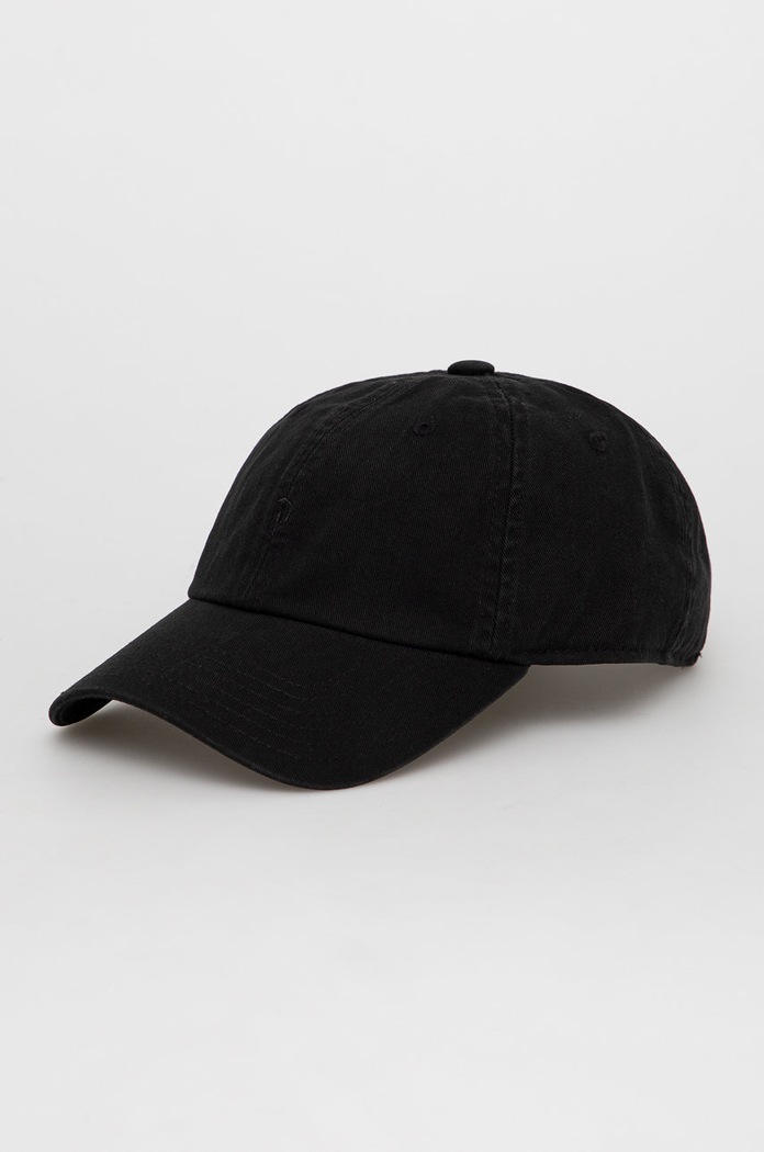 Peak Performance czapka z daszkiem bawełniana bawełna czarny G78327
