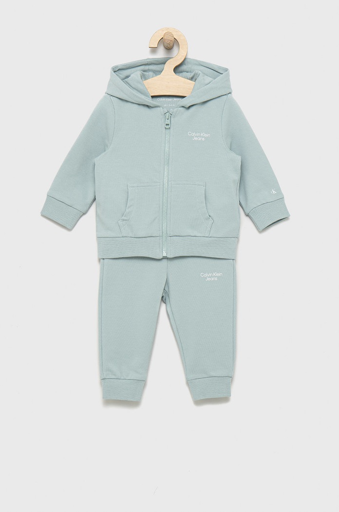 Calvin Klein Jeans dres dziecięcy IN0IN00019.9BYY z elastanem turkusowy IN0IN00019.9BYY