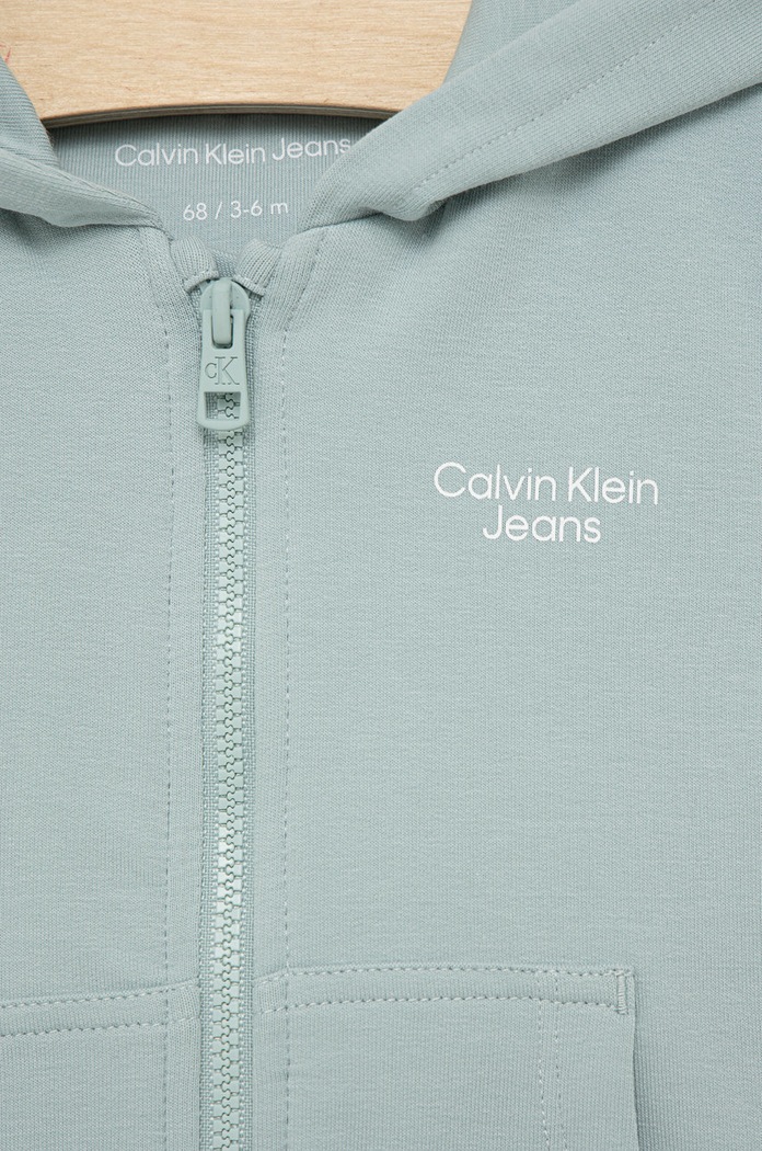 Chłopiec Calvin Klein Jeans dres dziecięcy IN0IN00019.9BYY IN0IN00019.9BYY turkusowy