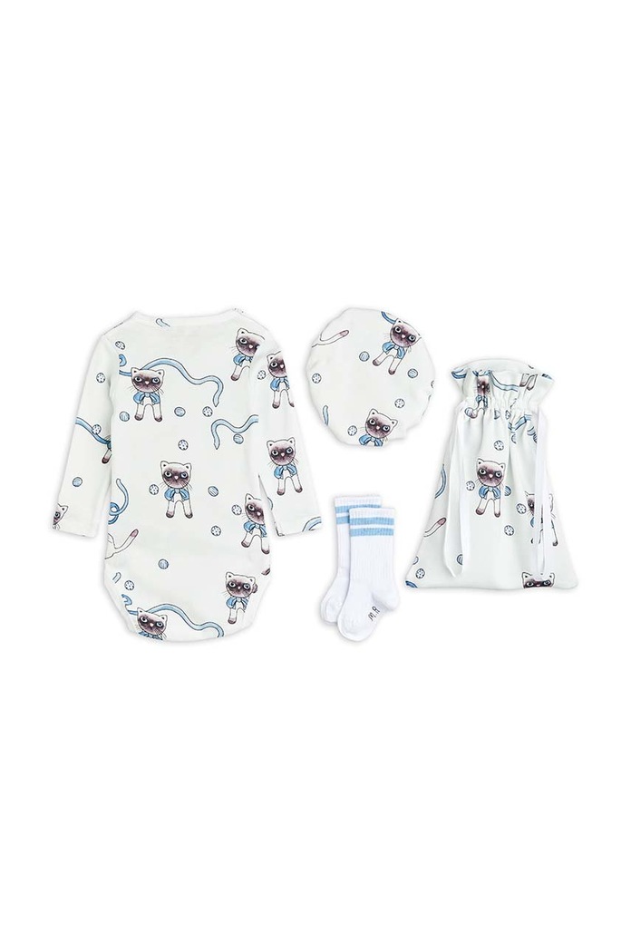 Σετ μωρού Mini Rodini 1100001850 λευκό AW22
