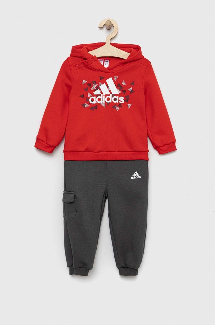adidas dres dziecięcy dzianina czerwony HU1553
