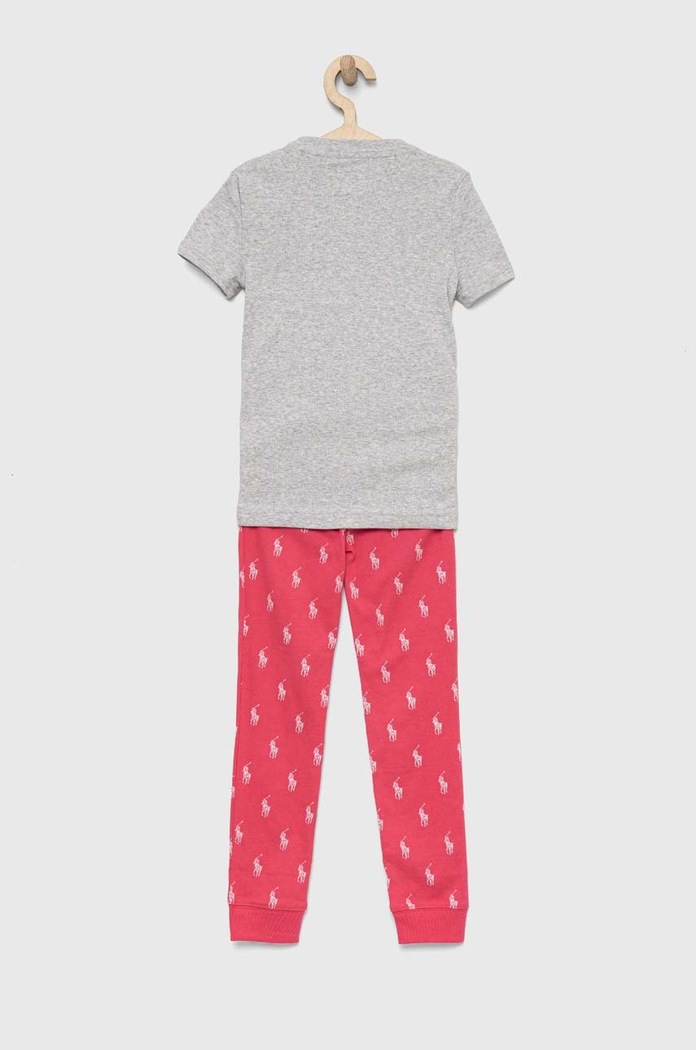 Dječja pamučna pidžama Polo Ralph Lauren 4P0037 roza AW22