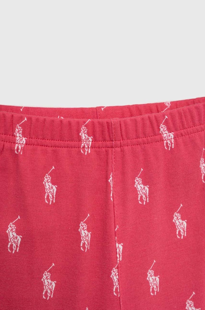 Dječja pamučna pidžama Polo Ralph Lauren roza 4P0037