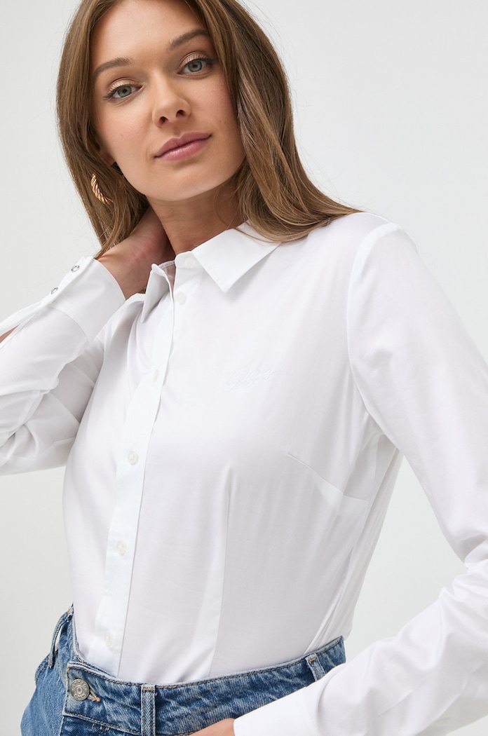 Košeľa Guess CATE W2YH41.WAF10 biela