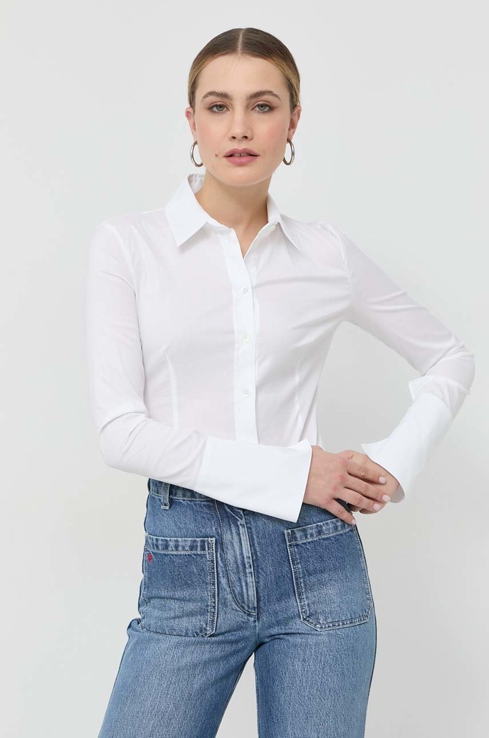Košeľa Patrizia Pepe slim biela CC0356.A01