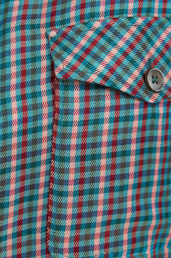 Košeľa s prímesou ľanu PS Paul Smith W2R.300B.J30915 viacfarebná AW22