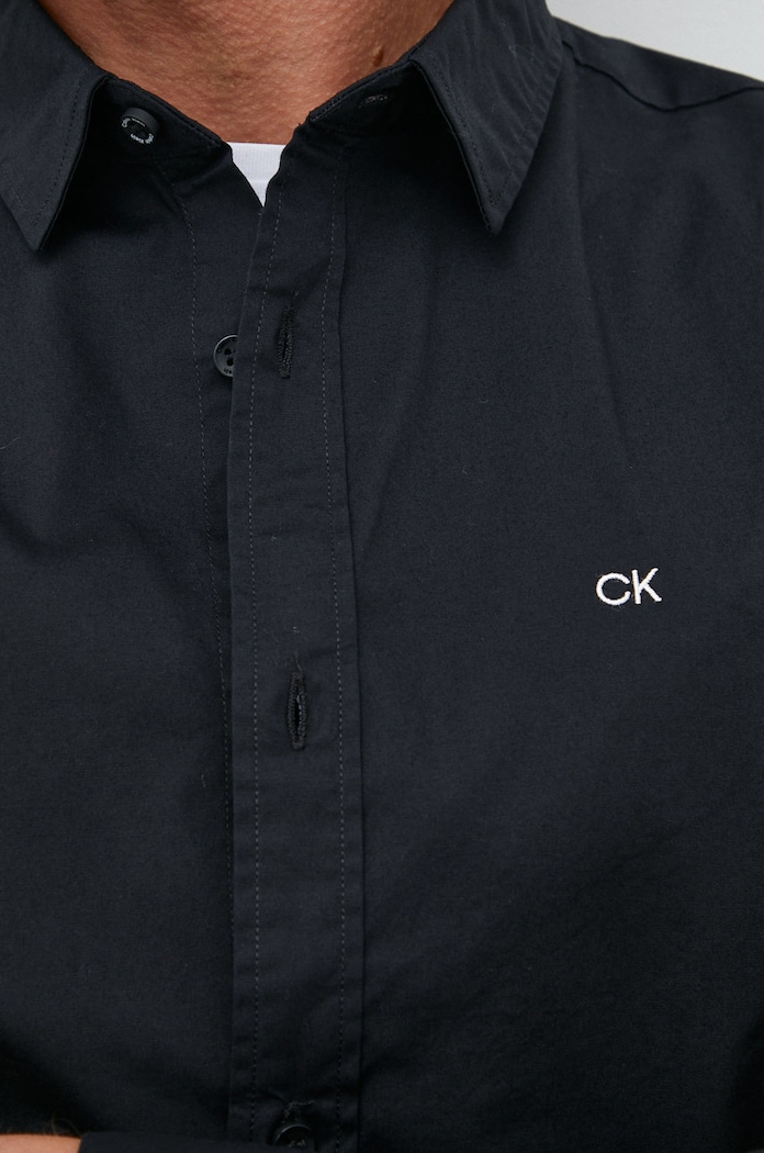 Πουκάμισο Calvin Klein K10K110856.9BYY μαύρο SS25