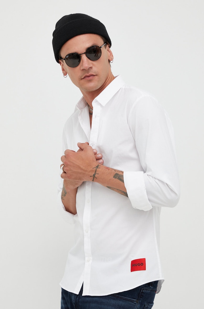 Košile HUGO slim bílá 50475687