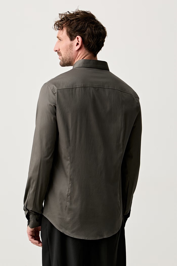 Odzież Armani Exchange koszula męska bawełniana z elastanem 8NZCBD.ZN10Z szary