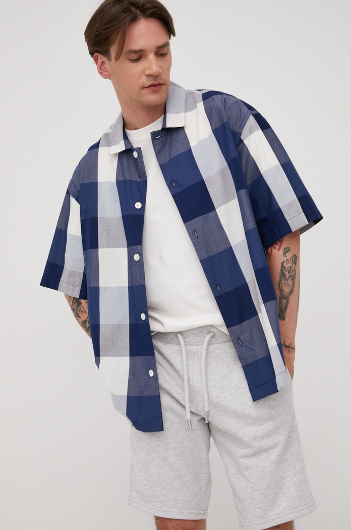 Levi's koszula bawełniana wzorzyste niebieski A1921.0008