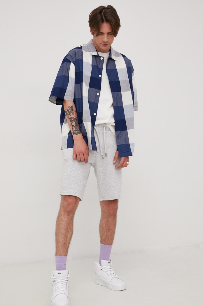 Odzież Levi's koszula bawełniana A1921.0008 niebieski