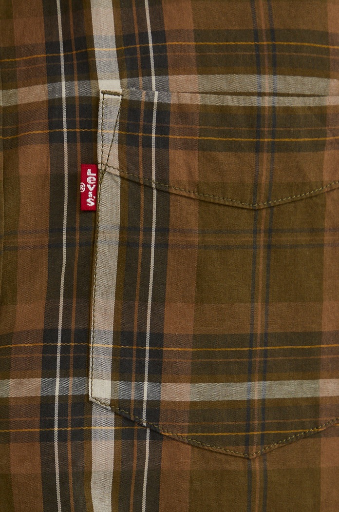 Памучна риза Levi's 85746.0088 зелен