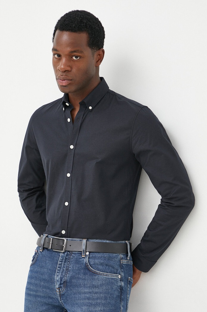 Košile Lindbergh slim černá 30.203174.BLACK