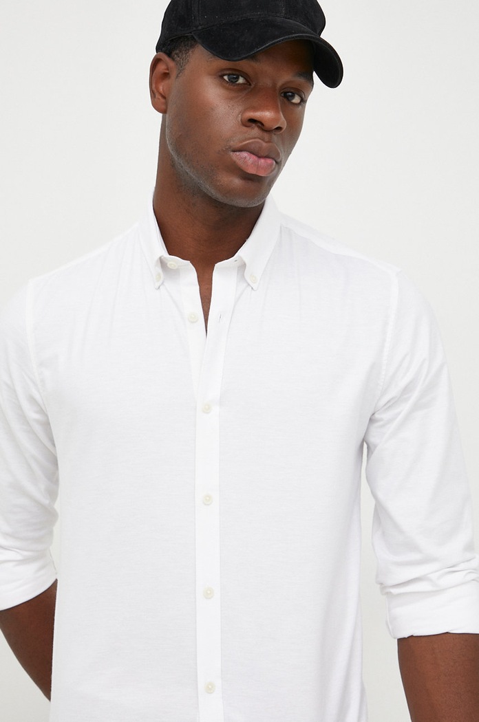 Košeľa Lindbergh slim biela 30.203174.WHITE