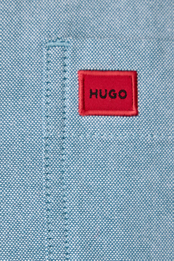 Koszula męska bawełniana Evito HUGO turkusowy 50479302