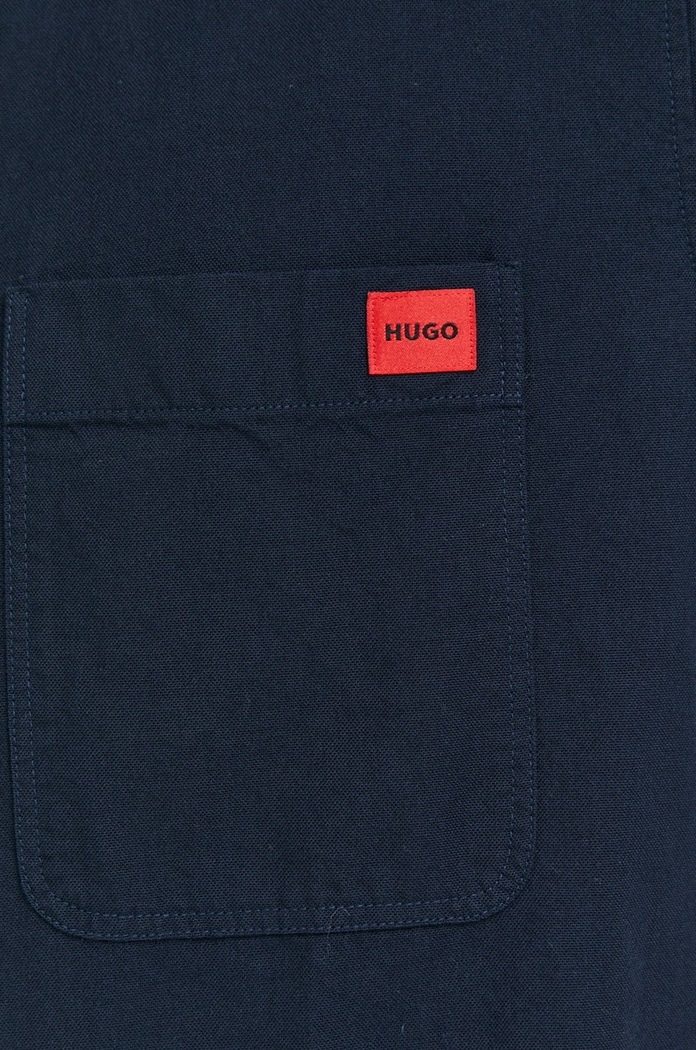 HUGO košeľa pánska bavlnená Evito 50479302 tmavomodrá