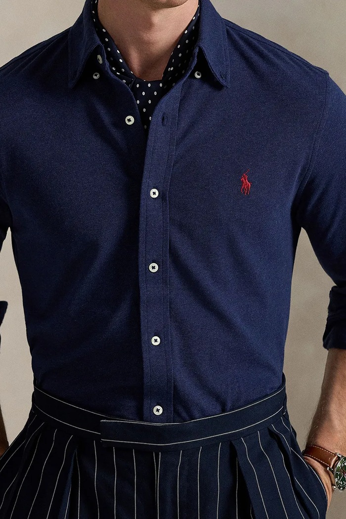Polo Ralph Lauren koszula bawełniana granatowy 710654408081