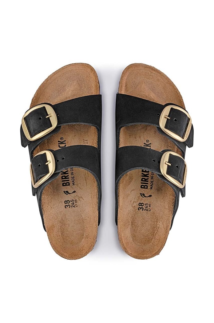 Παντόφλες σουέτ Birkenstock Arizona Big Buckle 1023290.BLK μαύρο