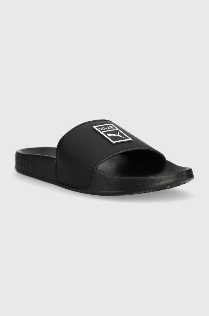 Puma șlapi de piele x VOGUE, Leadcat 2.0 393311 negru AW22