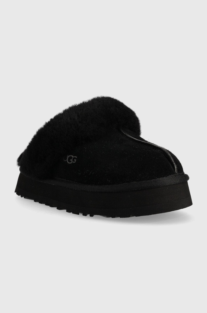 Kožené papuče UGG W Disquette 1122550.BLK černá AA00