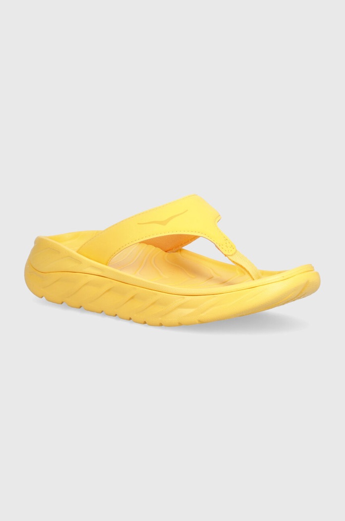 Žabky Hoka One One Ora Recovery Flip platforma žltá 1117910