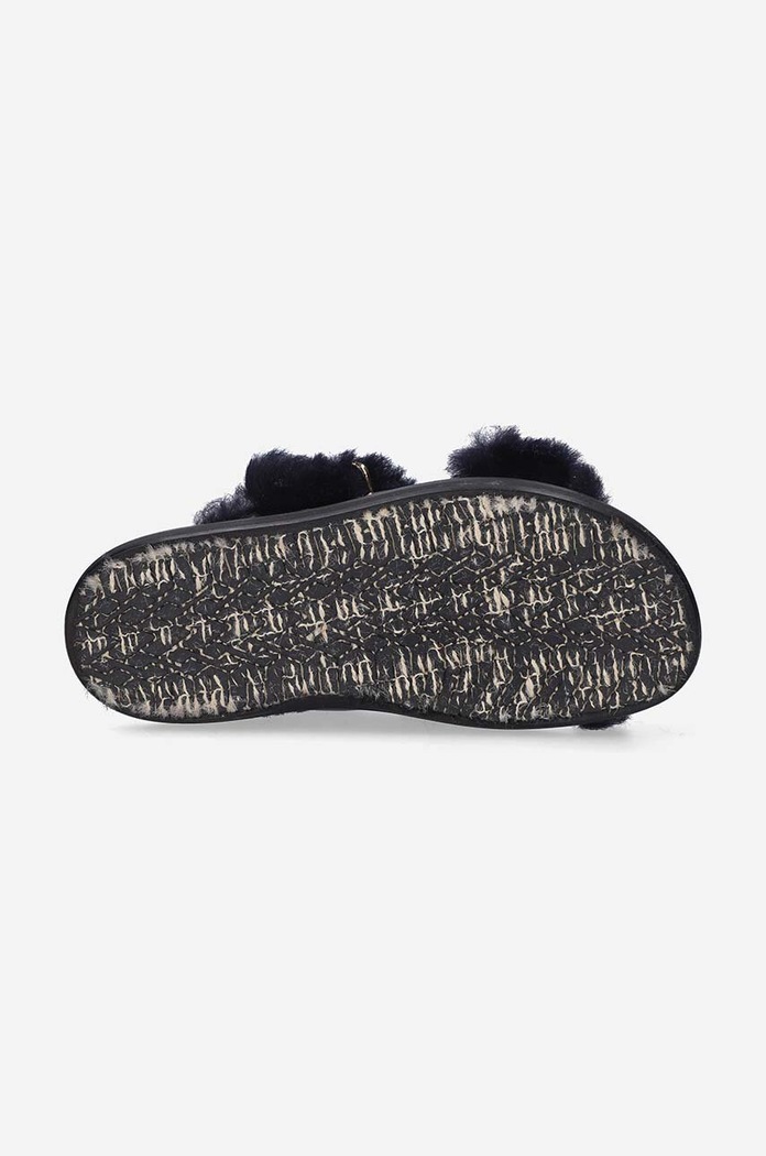 Marni klapki skórzane Fussbett Shoe FBMS014501.P5045.ZL866 czarny AW22