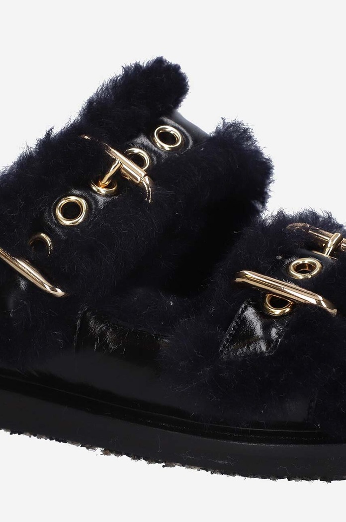 Marni klapki skórzane Fussbett Shoe FBMS014501.P5045.ZL866