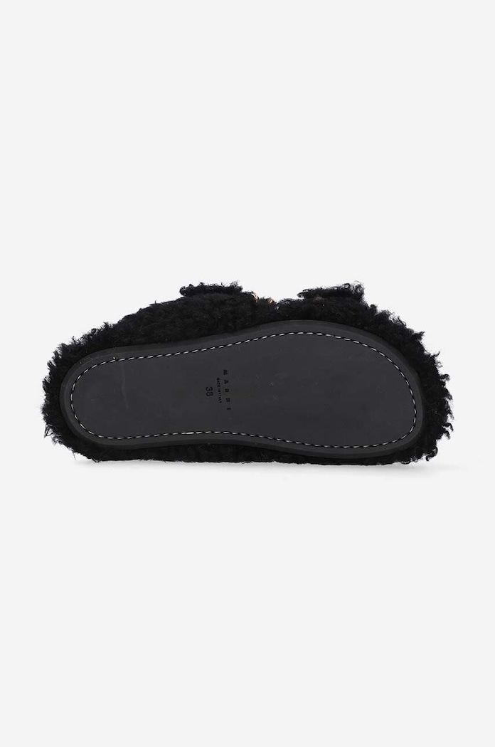 Volneni sandali Marni Fussbett FBMS008301.LM071 črna AW22