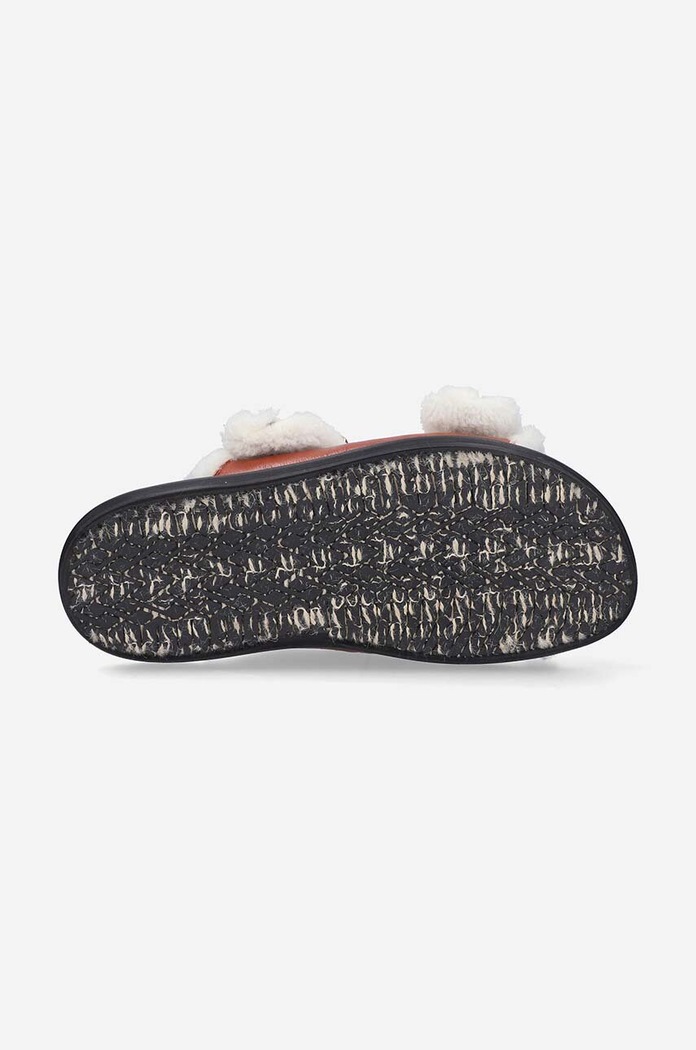 Παντόφλες Marni Fussbett FBMS014501.P5045 καφέ AW22