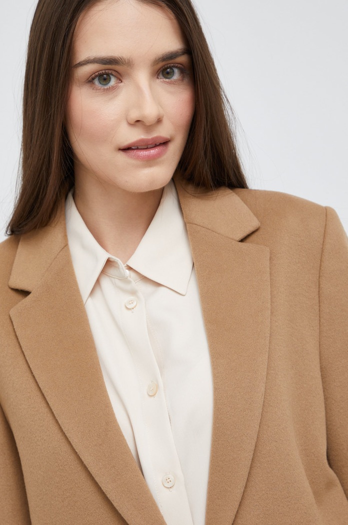 Vlnený kabát Calvin Klein béžová K20K204155.9BYY