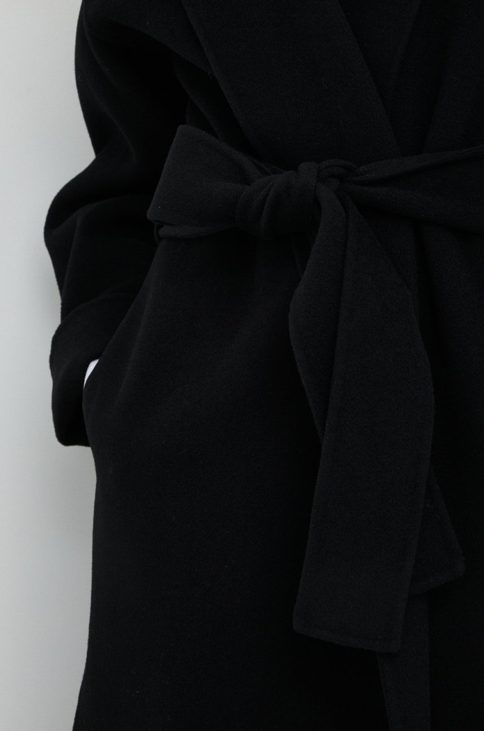 By Malene Birger płaszcz wełniany Trullem Q71360002Z czarny