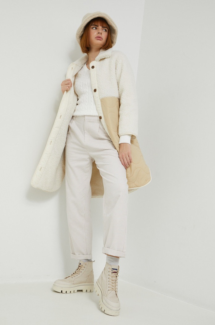 Abercrombie & Fitch kurtka KI144.2258.401 beżowy AW22
