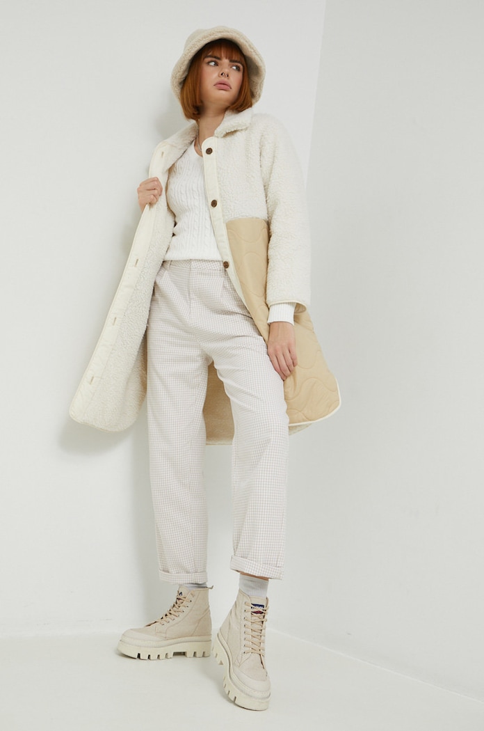 Abercrombie & Fitch kurtka KI144.2258.401 beżowy AW22