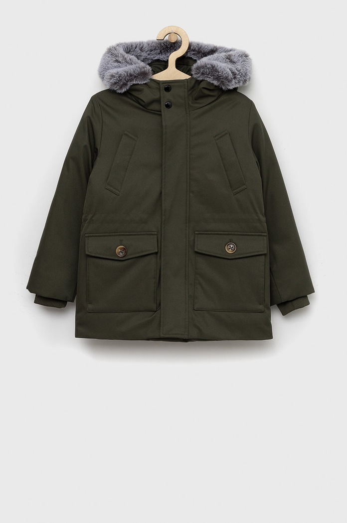 Dětská bunda Geox bez podšívky zelená K2628C.T2951.4Y.8Y