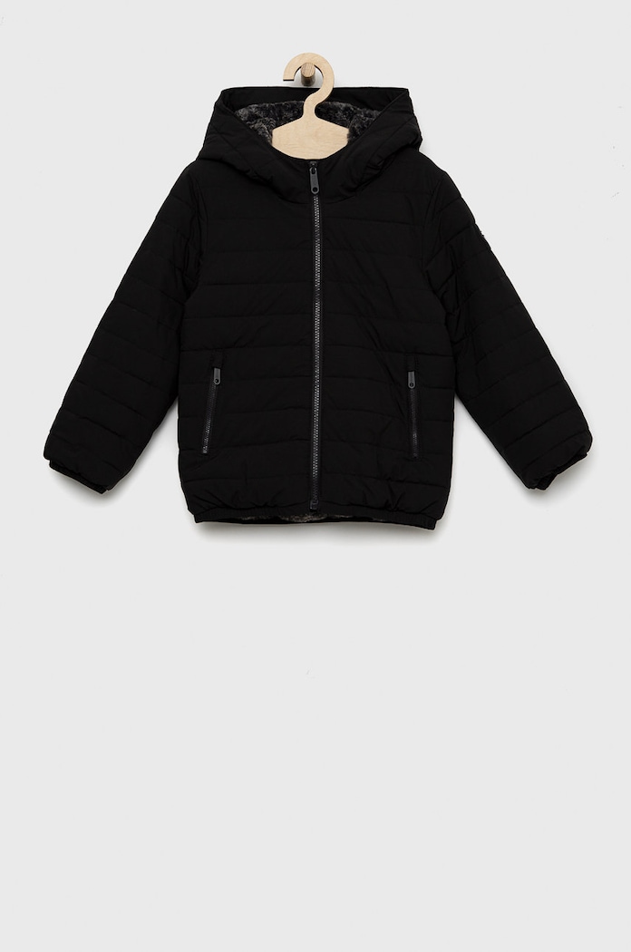 Детско яке Abercrombie & Fitch лека изолация черен KI232.2215