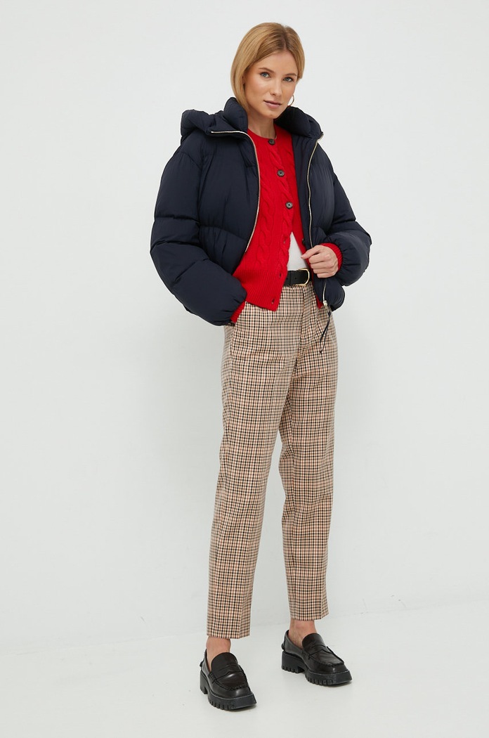 Péřová bunda Tommy Hilfiger WW0WW35084.9BYY námořnická modř AW22
