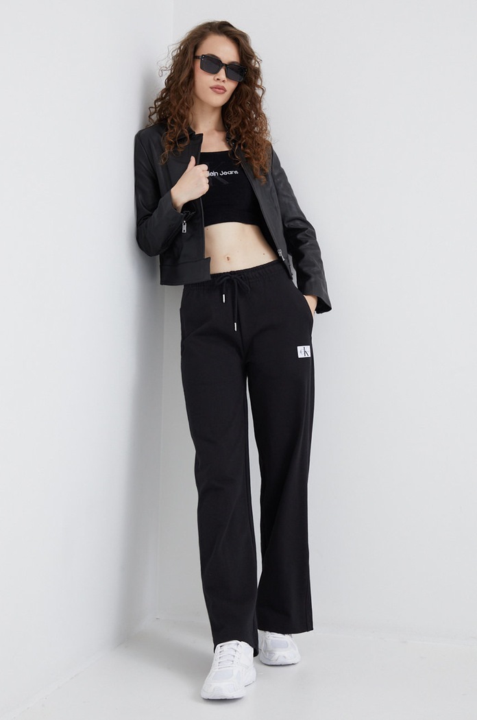 Calvin Klein bőrdzseki K20K204170.9BYY fekete AW22