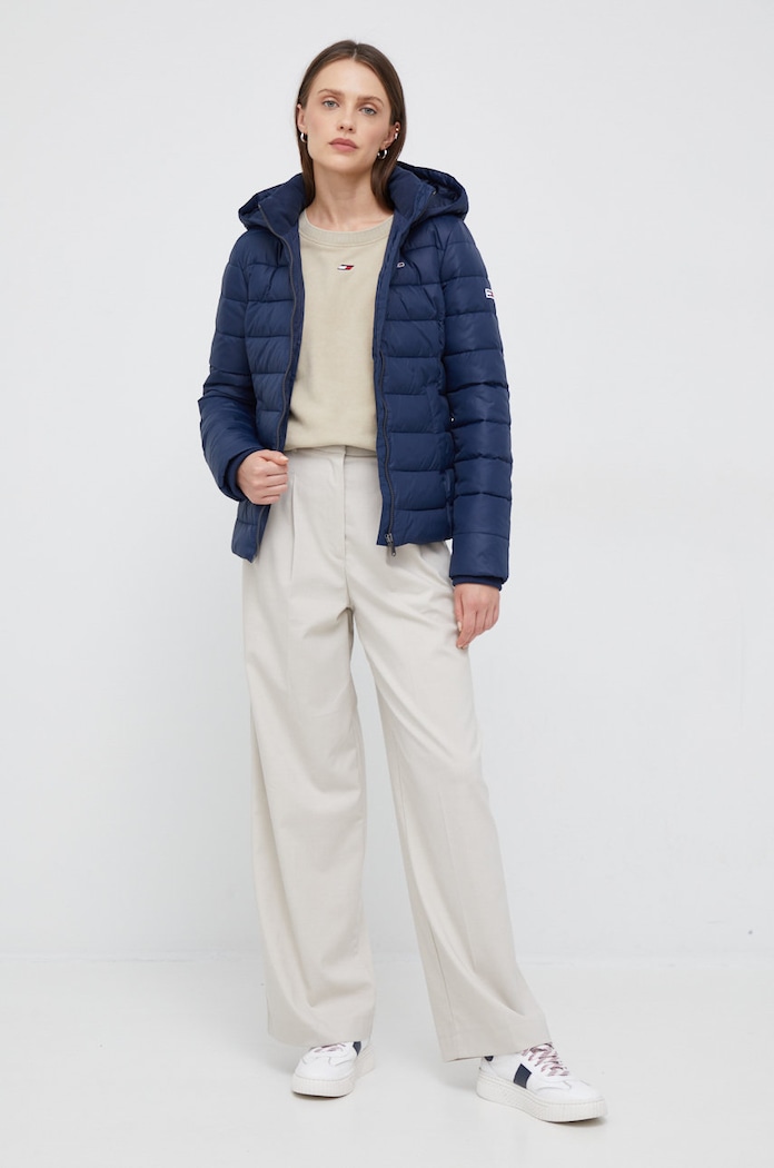 Bunda Tommy Jeans s podšívkou námořnická modř DW0DW13741.9BYY