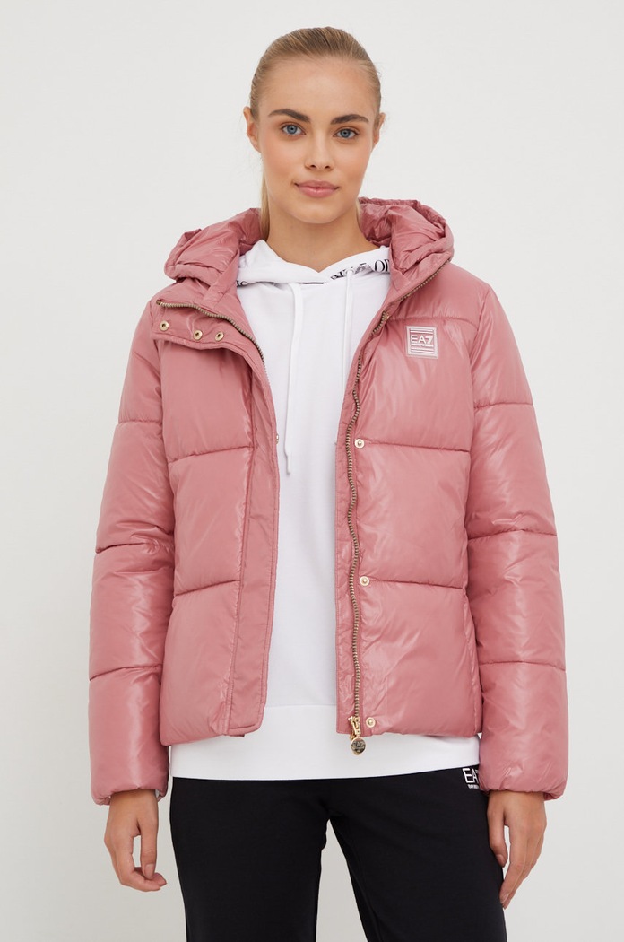 Bunda EA7 Emporio Armani s podšívkou růžová 6LTB10.TN5LZ