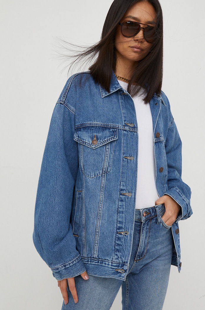 Rifľová bunda Levi's bez kapucne modrá A3472.0003