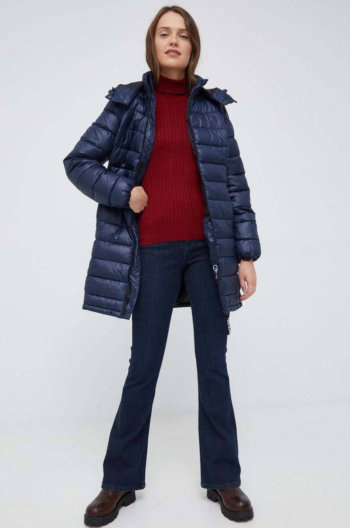 Pepe Jeans rövid kabát PL402073.594 sötétkék AW22