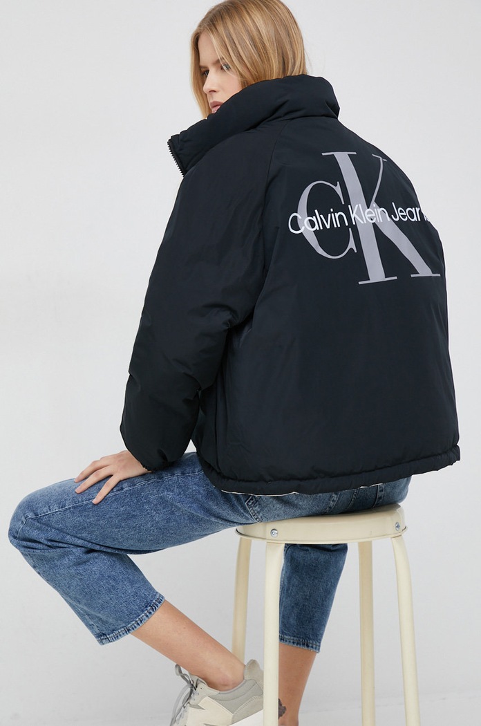 Calvin Klein Jeans kurtka dwustronna bez kaptura czarny J20J219841.9BYY