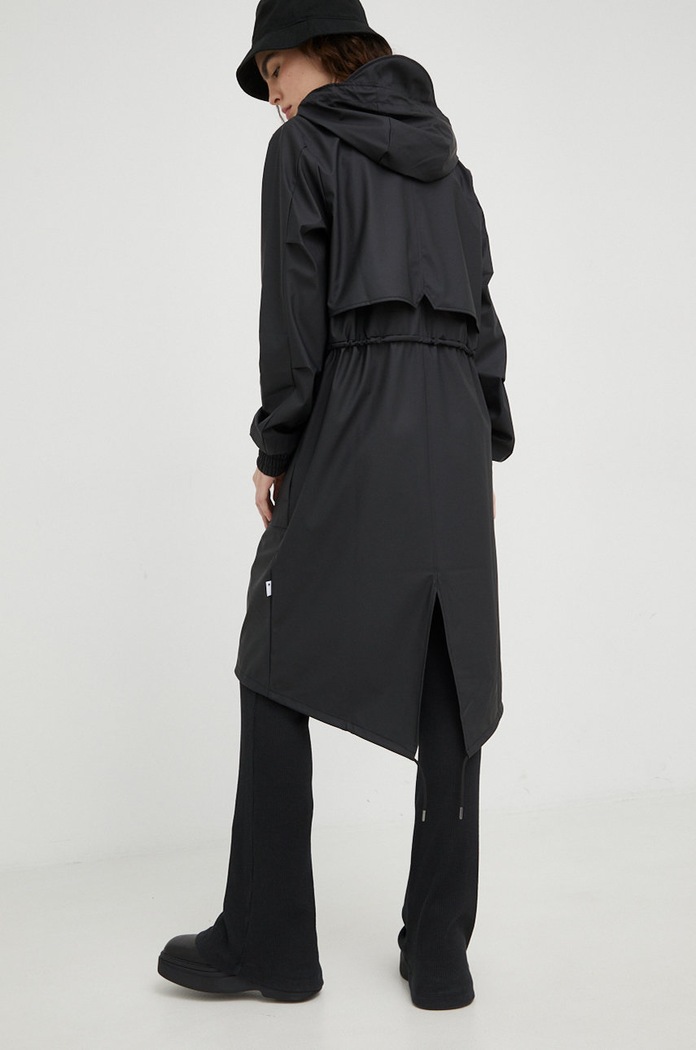 Odzież Rains Kurtka przeciwdeszczowa 18550 String Parka 18550.01 czarny